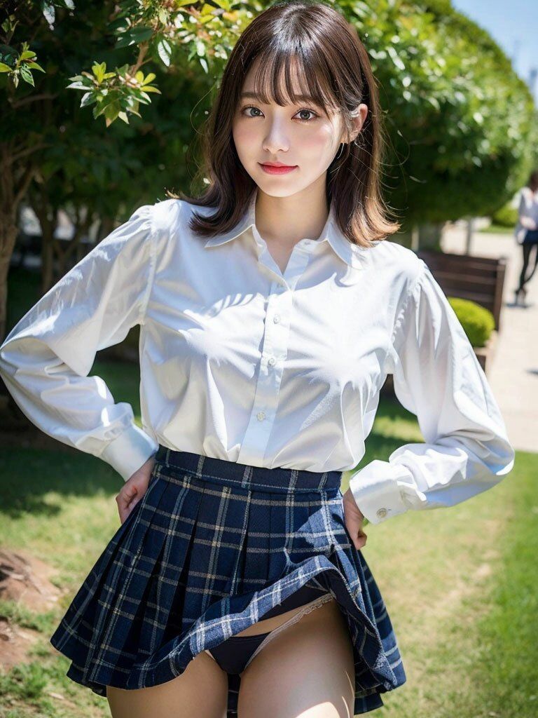 サンプル画像1:【絶対に信じられないパンツの見せ方】美女グラビアパンツ見せてくる！！！(AIグラマー) [d_289827]