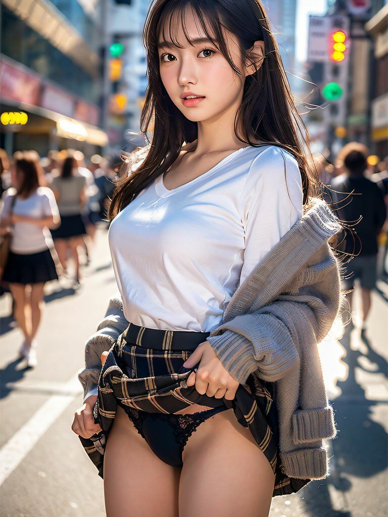 サンプル画像5:【絶対に信じられないパンツの見せ方】美女グラビアパンツ見せてくる！！！(AIグラマー) [d_289827]