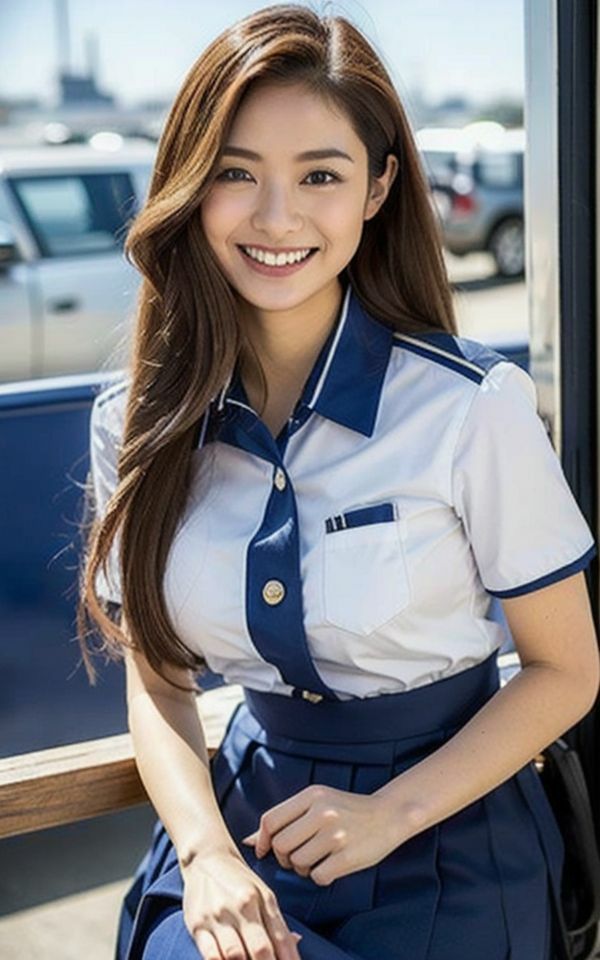 サンプル画像1:AI写真集 極楽のフライトツアー 来栖ミア(AIgis) [d_290046]