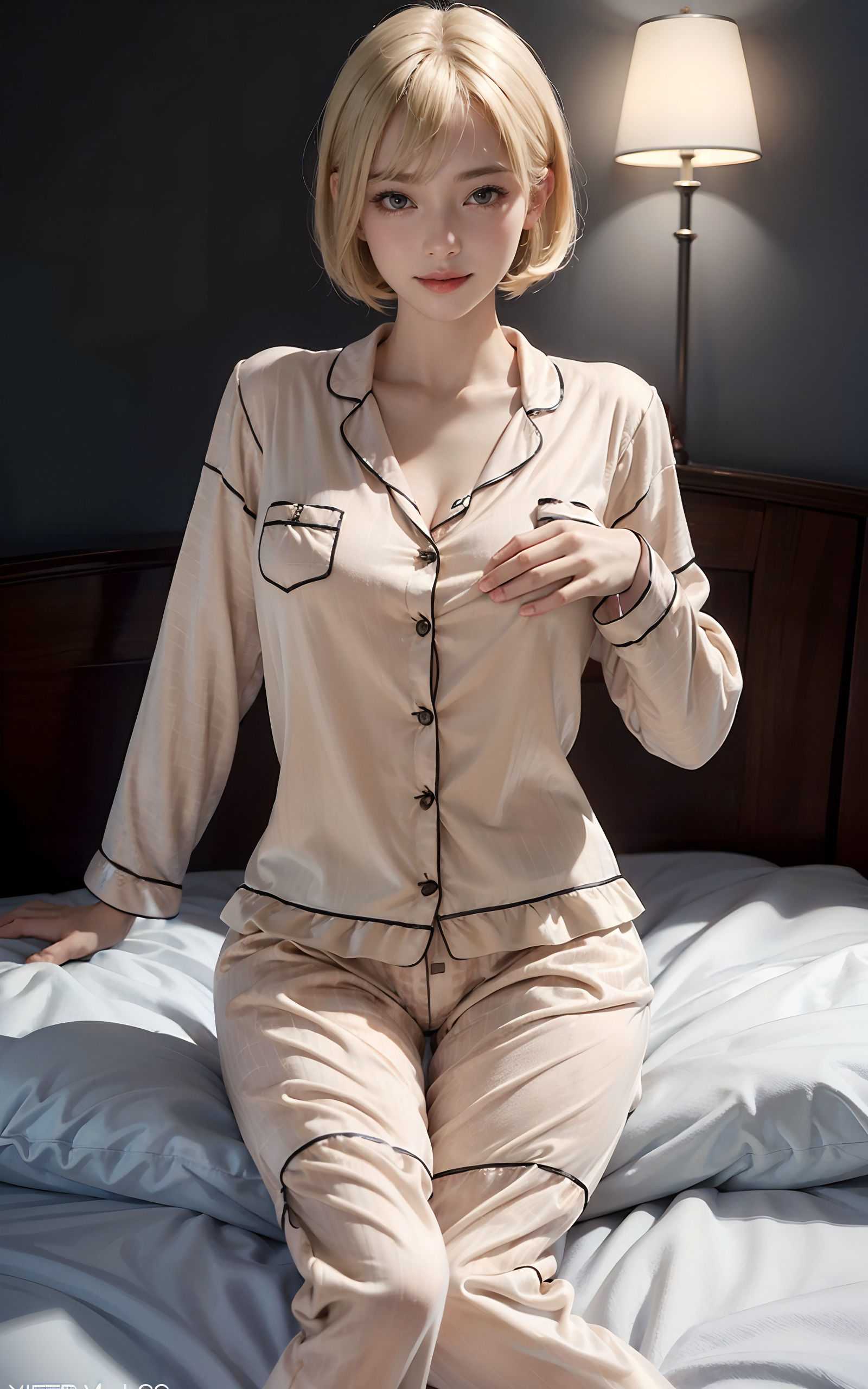 サンプル画像1:金髪爆乳お姉ちゃんの部屋に押しかけ朝まで甘えつくす(AI graphic lab) [d_290063]