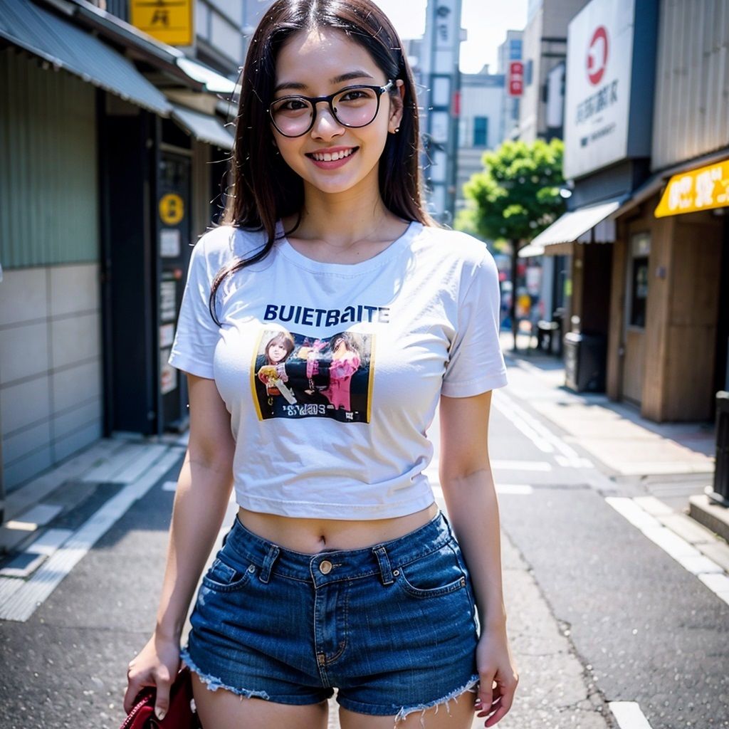 サンプル画像1:街で露出したりぶっかけられるのが好きな変態眼鏡っ子とデート(えぬすたでぃお) [d_290115]