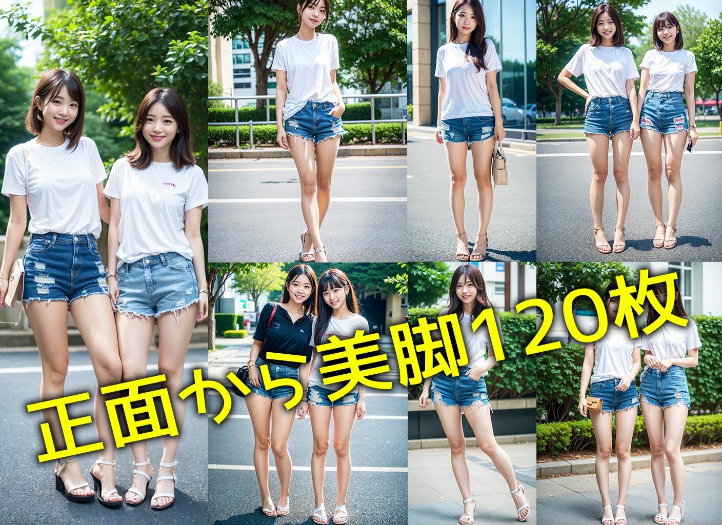 サンプル画像4:デニムミニショートパンツ美脚フェチマニア500枚 大好きな女子大生の日常の姿(リアル日替わりさん) [d_290264]