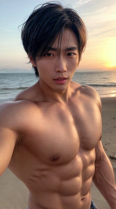 細マッチョ 海へ行くの画像1
