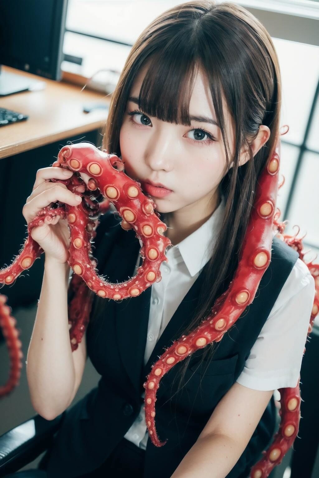 サンプル画像3:会社に触手が現れて(あい日記) [d_290430]