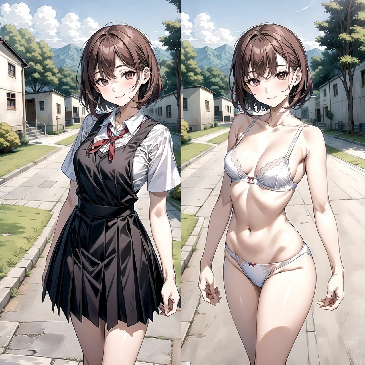 サンプル画像5:せっかく透視カメラを手に入れたので同級生の制服JKを撮って下着姿にした 382枚(秋野美女研究所) [d_290519]