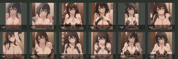 サンプル画像1:gifアニメーション・パイズリ黒髪シリーズ(AIズリ屋) [d_290579]