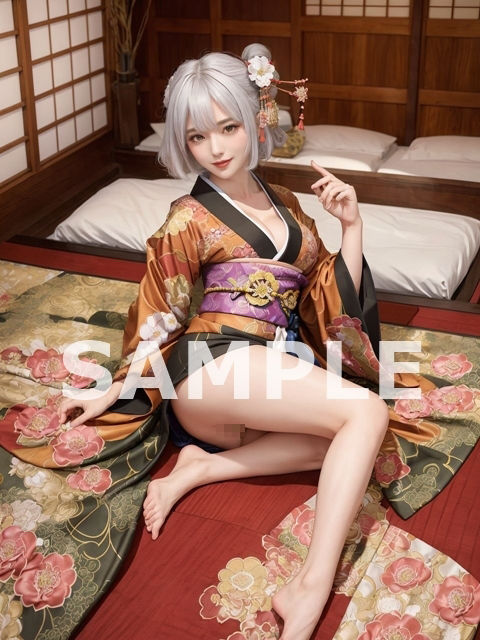 サンプル画像1:花魁と遊女〜プラチナヘアーの美女〜(RAN) [d_290583]