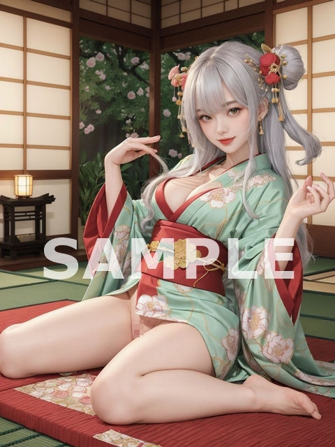 サンプル画像2:花魁と遊女〜プラチナヘアーの美女〜(RAN) [d_290583]