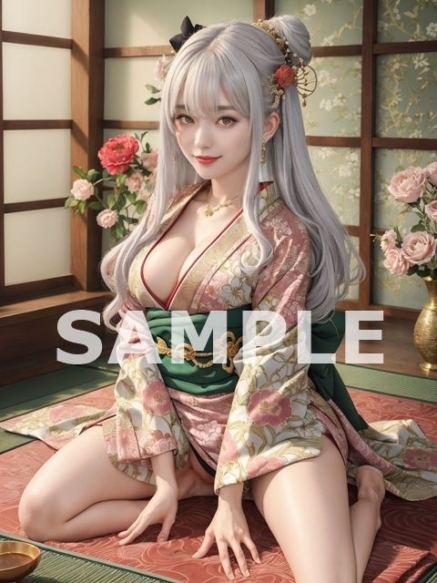 サンプル画像3:花魁と遊女〜プラチナヘアーの美女〜(RAN) [d_290583]