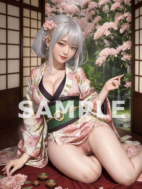 サンプル画像4:花魁と遊女〜プラチナヘアーの美女〜(RAN) [d_290583]