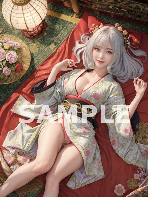 サンプル画像6:花魁と遊女〜プラチナヘアーの美女〜(RAN) [d_290583]