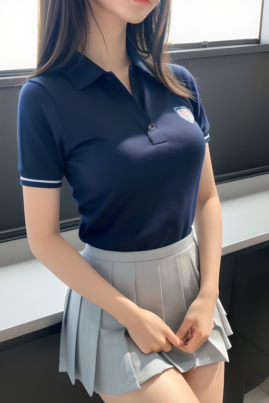 サンプル画像2:私の生徒たち 太もも編 AIグラビア写真集(みつきちゃん) [d_290690]