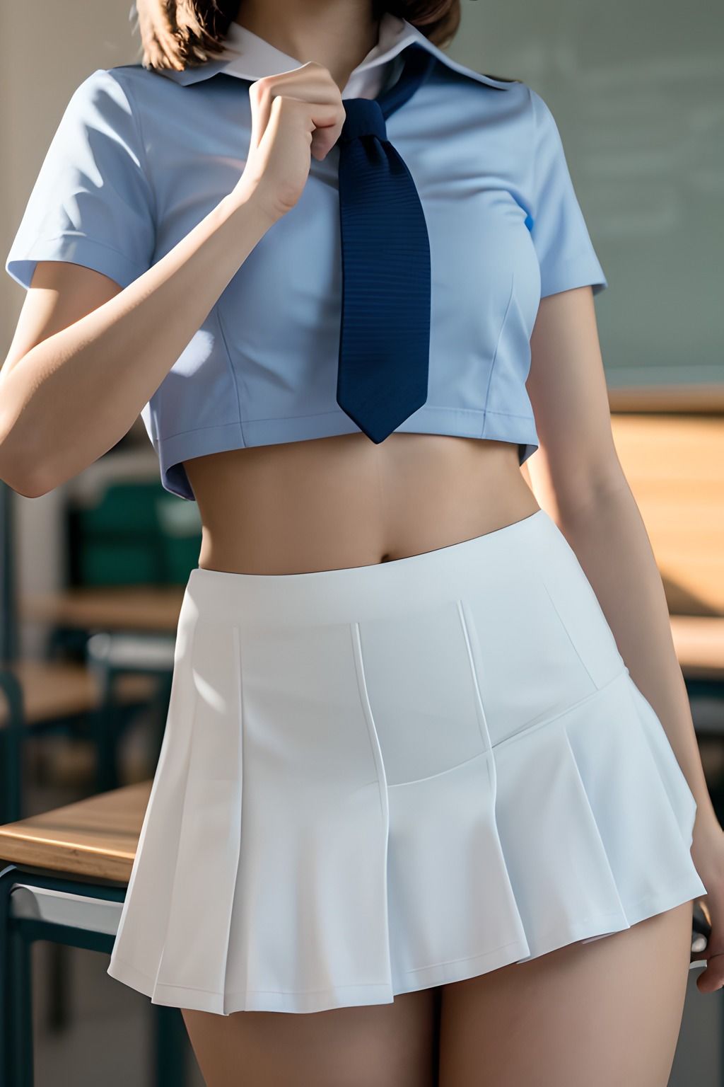 サンプル画像4:私の生徒たち 太もも編 AIグラビア写真集(みつきちゃん) [d_290690]