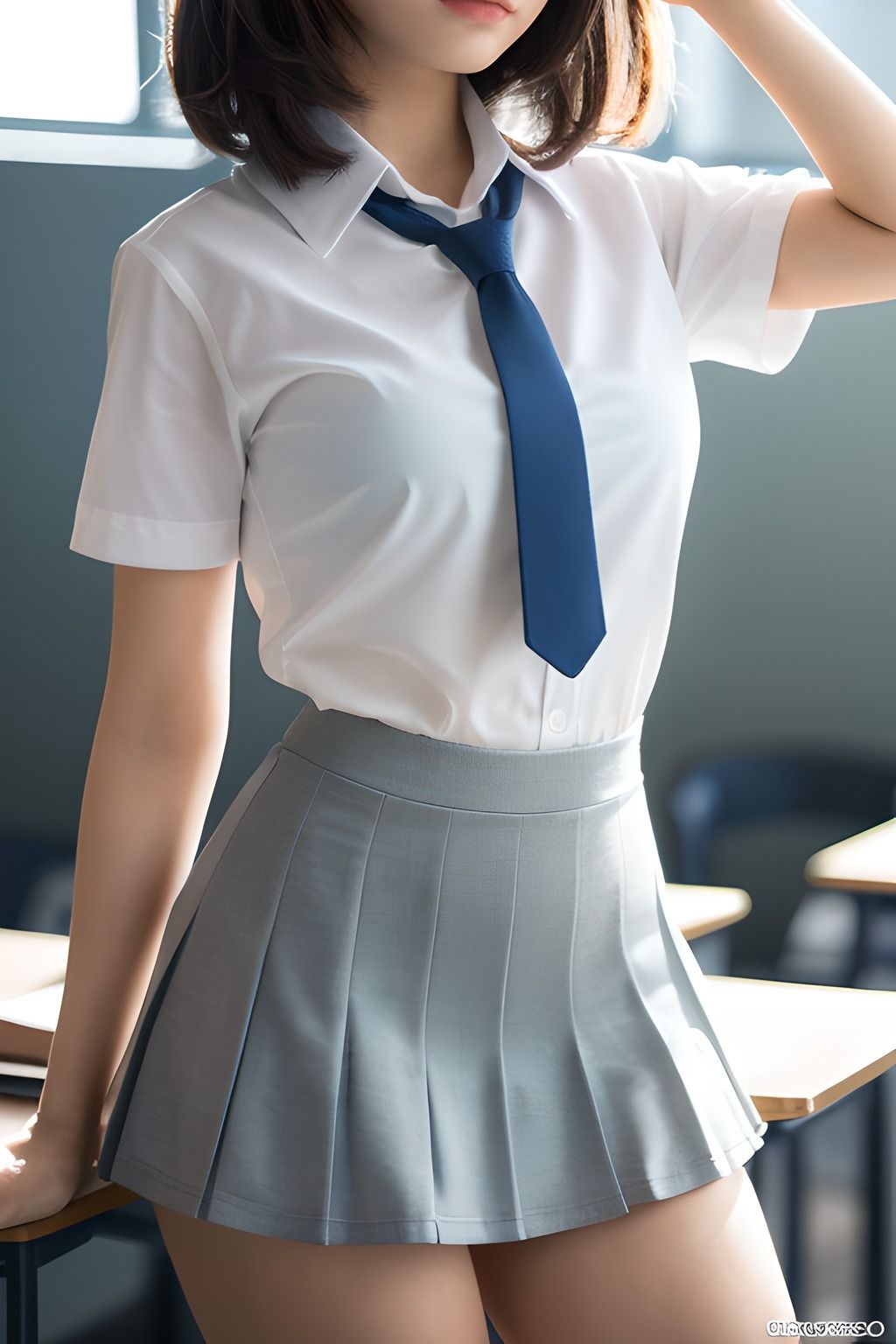 サンプル画像5:私の生徒たち 太もも編 AIグラビア写真集(みつきちゃん) [d_290690]