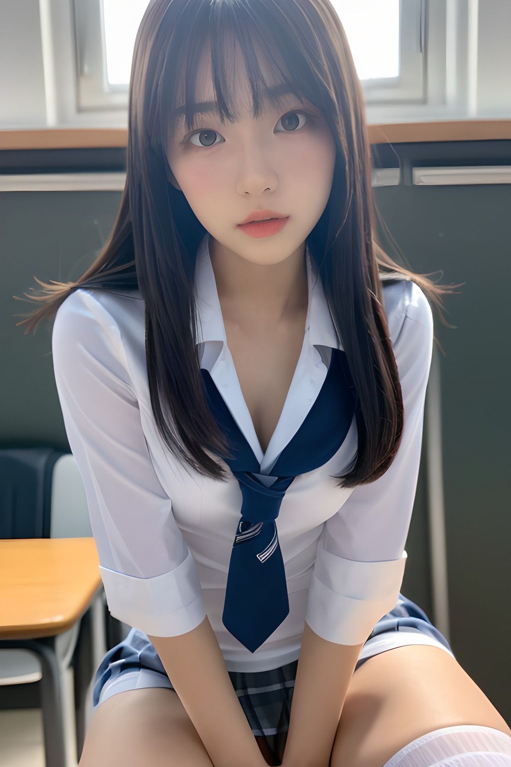 サンプル画像5:私の生徒たち 絶対領域編 AIグラビア写真集(みつきちゃん) [d_290693]