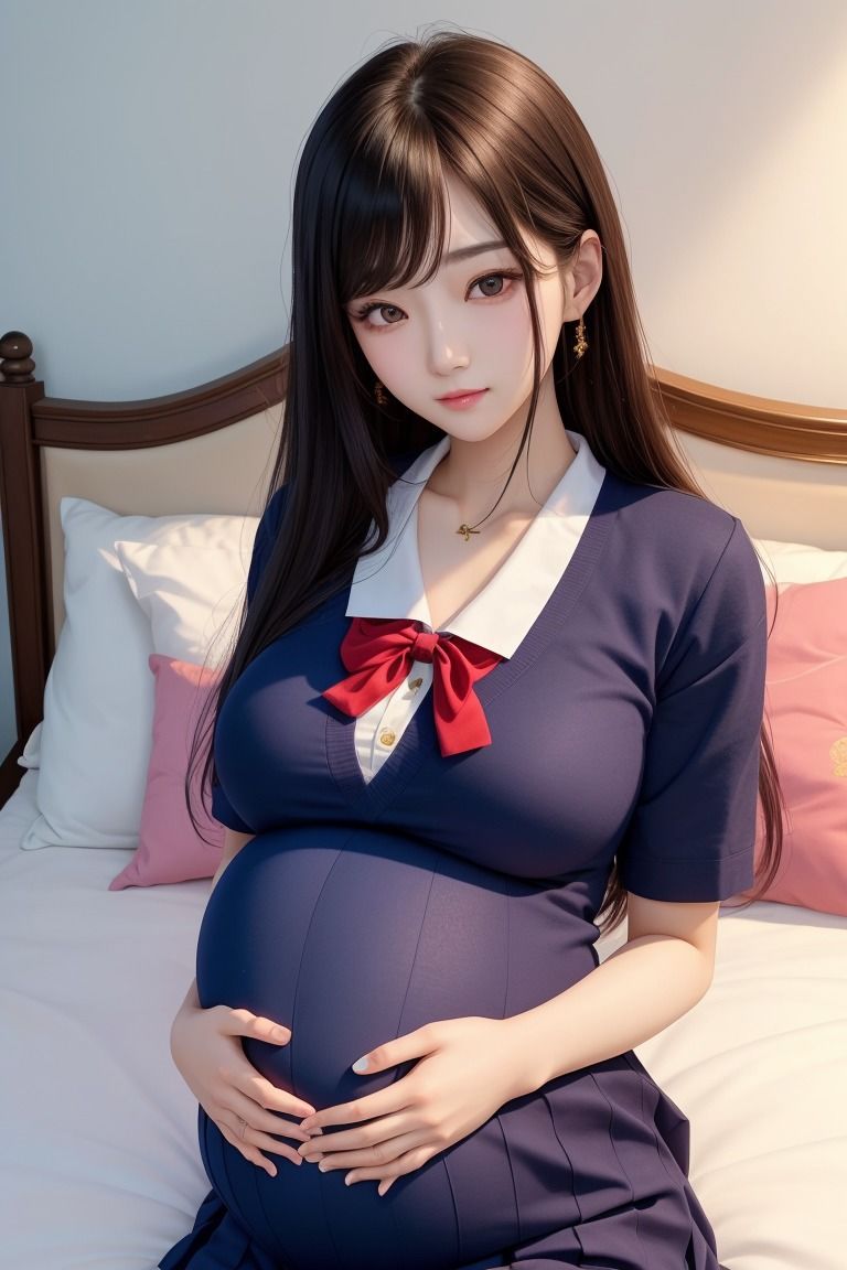 サンプル画像3:妊娠してる女子校生のイラスト集(ビタミン) [d_290789]