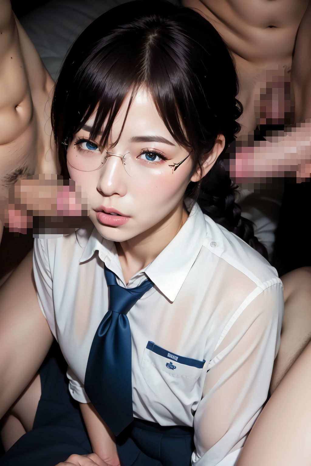 サンプル画像2:地味カワ委員長との中出し日誌(エロAIいらすとや) [d_290932]