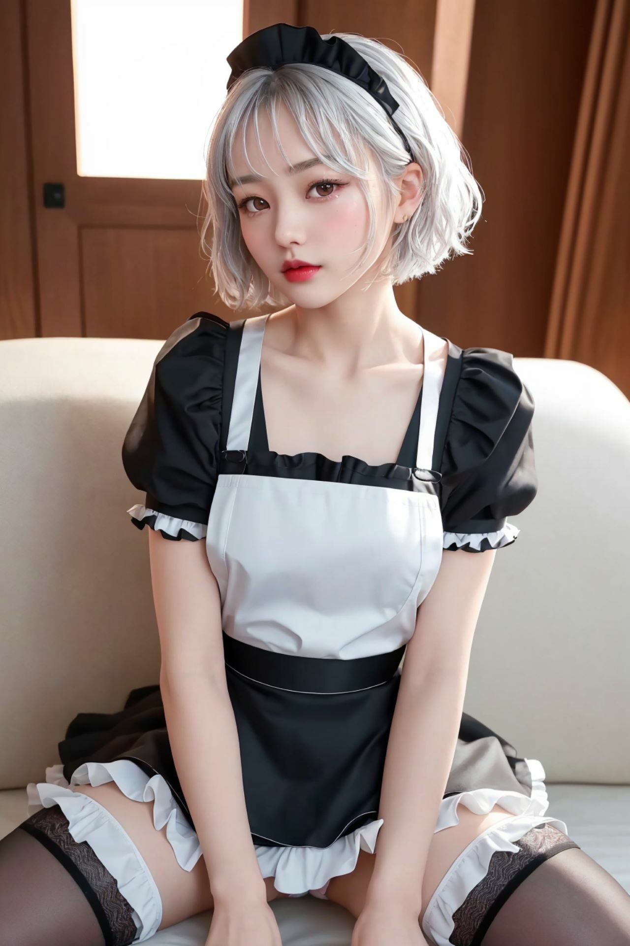 サンプル画像1:AI生成 美しいお姉さん 【メイド編】(あらっとAI) [d_290988]