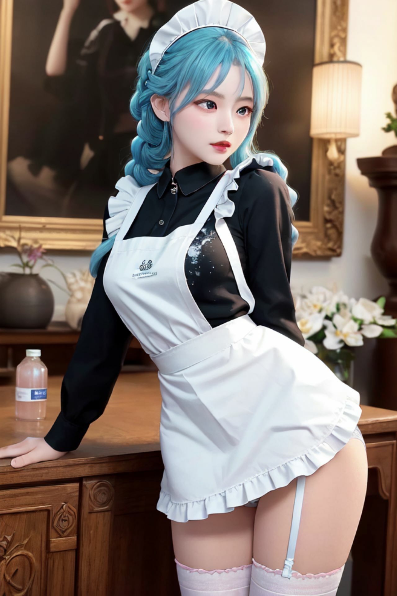 サンプル画像2:AI生成 美しいお姉さん 【メイド編】(あらっとAI) [d_290988]