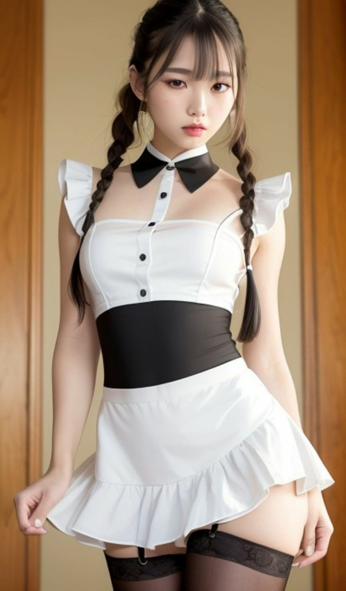 サンプル画像5:AI生成 美しいお姉さん 【メイド編】(あらっとAI) [d_290988]