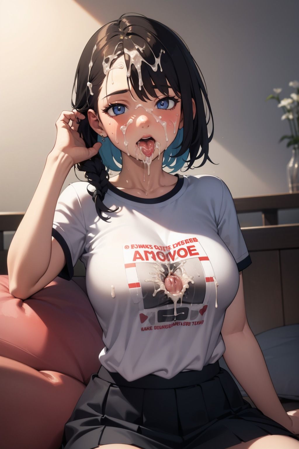 可愛い女の子がぶっかけされちゃうイライライラスト集 （Tシャツ編）