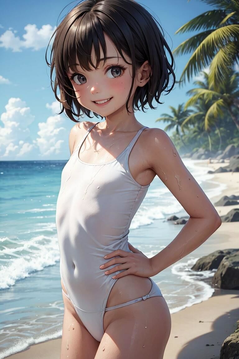 サンプル画像1:ワンピ水着少女サンシャイン(ミリ子) [d_291577]