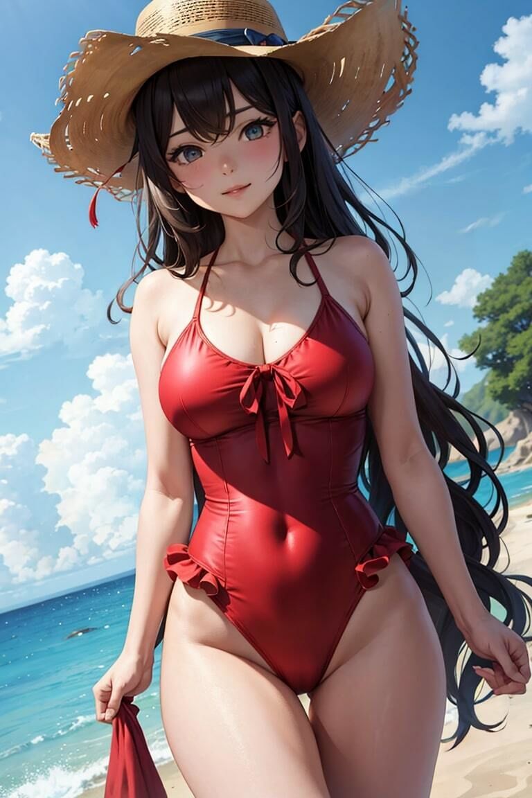 サンプル画像3:ワンピ水着少女サンシャイン(ミリ子) [d_291577]