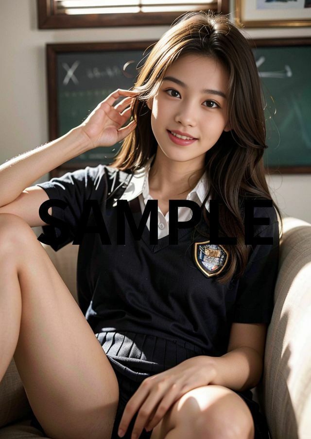 サンプル画像3:M字開脚した清楚系女子校生(彩風  咲) [d_291621]