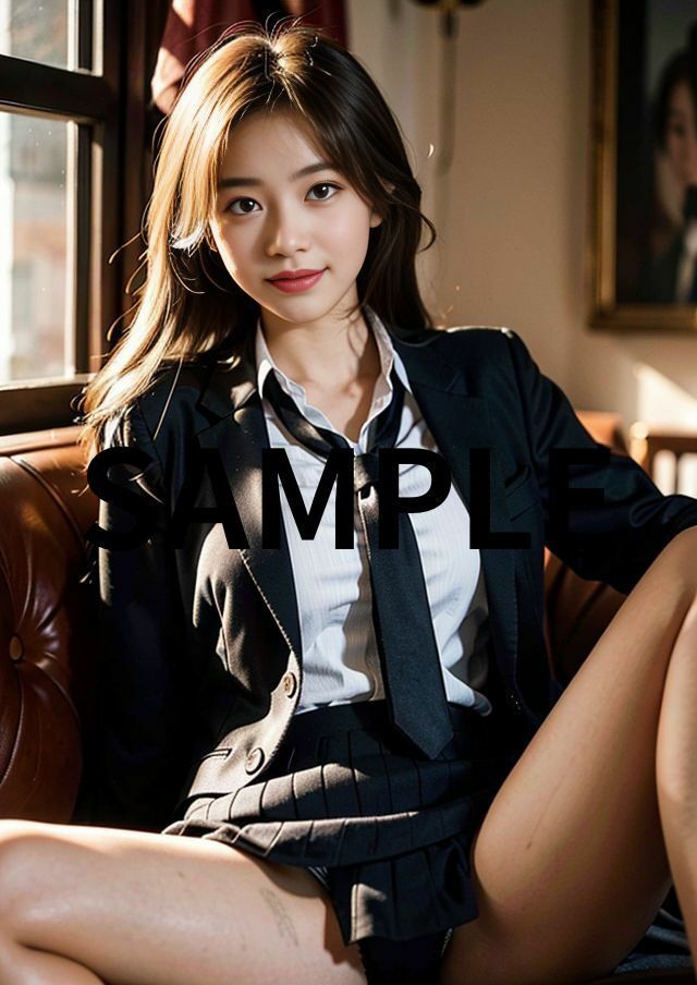 サンプル画像4:M字開脚した清楚系女子校生(彩風  咲) [d_291621]