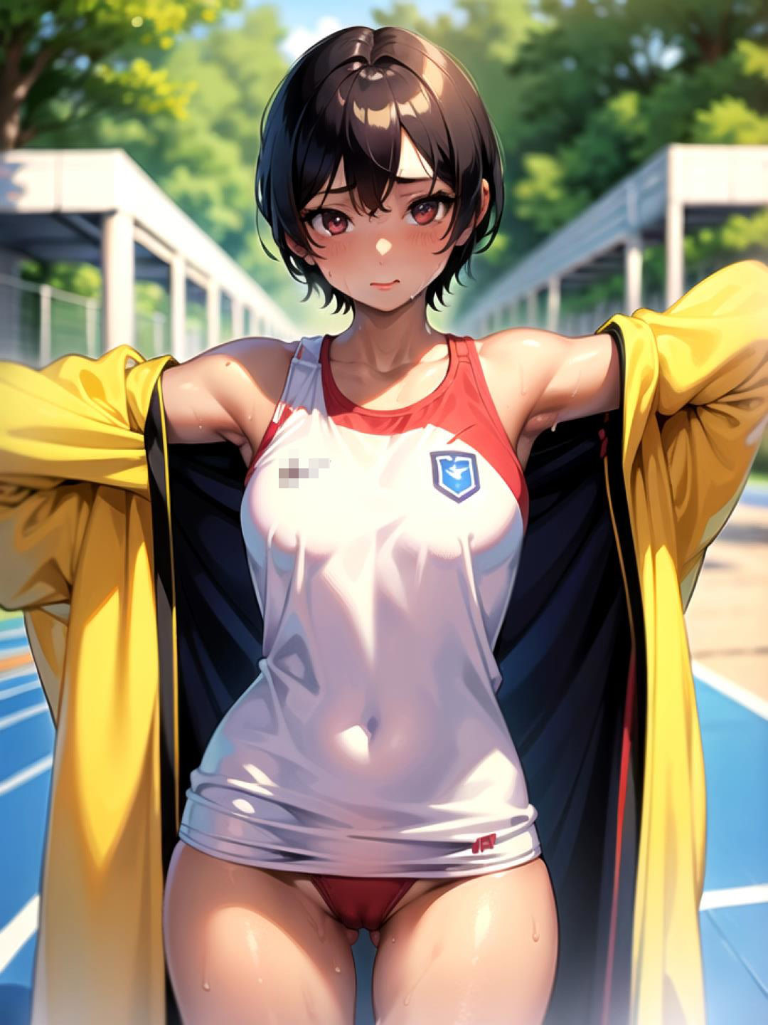 サンプル画像5:陸上女子の汗ばむ身体(くらなま企画) [d_291632]