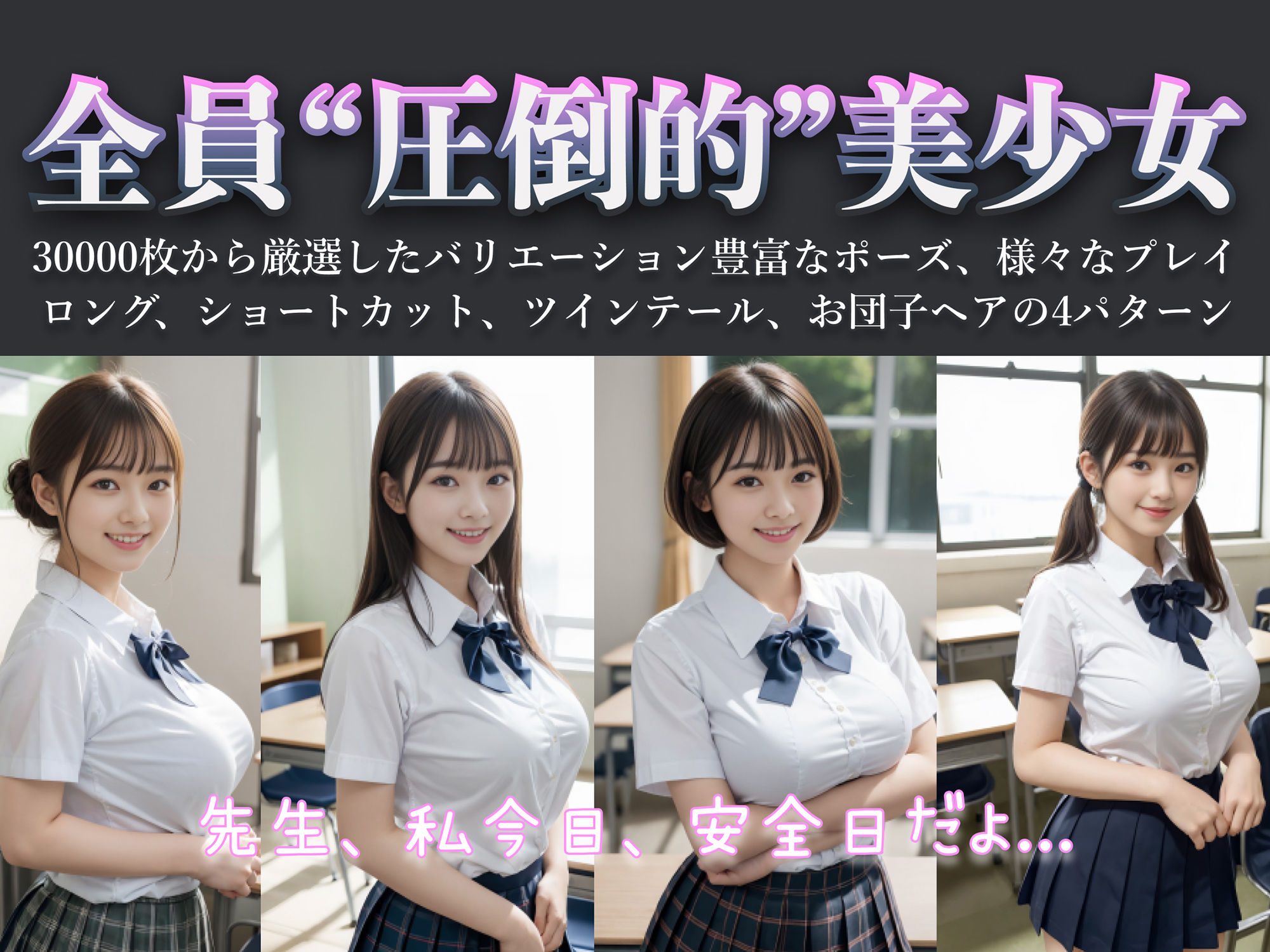 サンプル画像1:担任教師の僕は、爆乳爆尻JKの誘惑に負けて、放課後ホテルで何度も中出しセックスしてしまった…(HENTai) [d_291940]