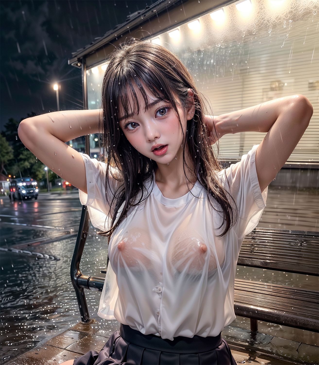 サンプル画像1:処女JK 濡れ透けレ●プ(AI校生) [d_291947]