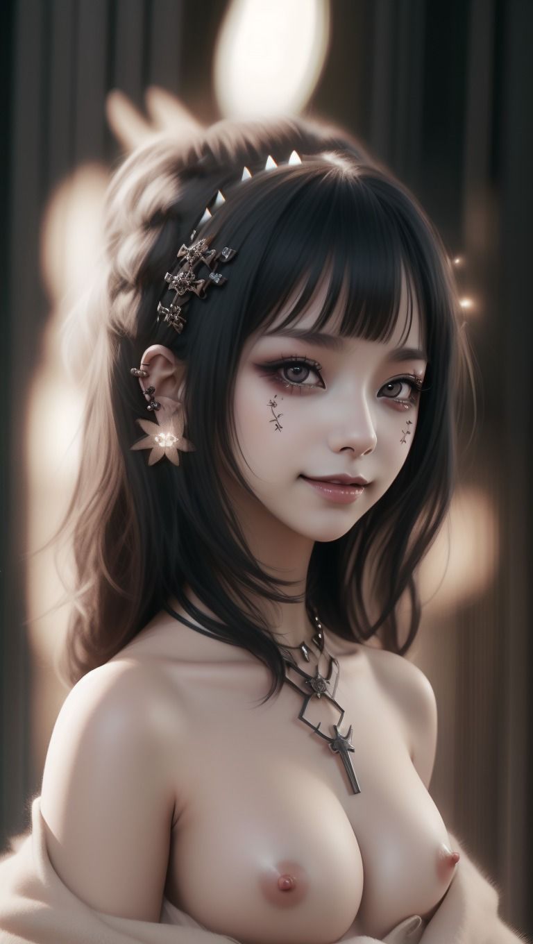 サンプル画像2:ゴスロリパンクギャルのエッチなカラダ(ボジョレー乳房) [d_291982]