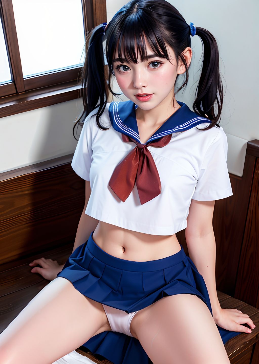 サンプル画像2:セーラー服女子校生の聖水(君たちはどうシコるか) [d_292122]