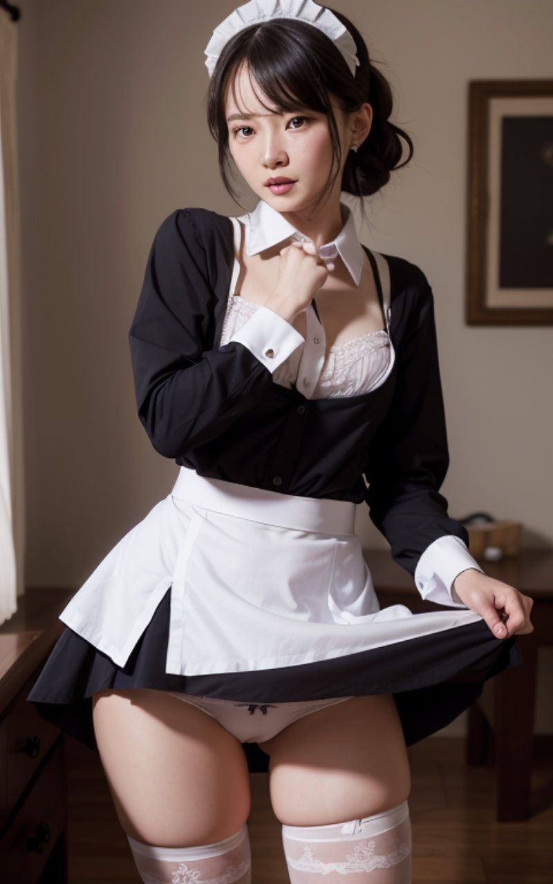 サンプル画像1:今日のパンツ見せてください。メイド編(ガールB) [d_292190]