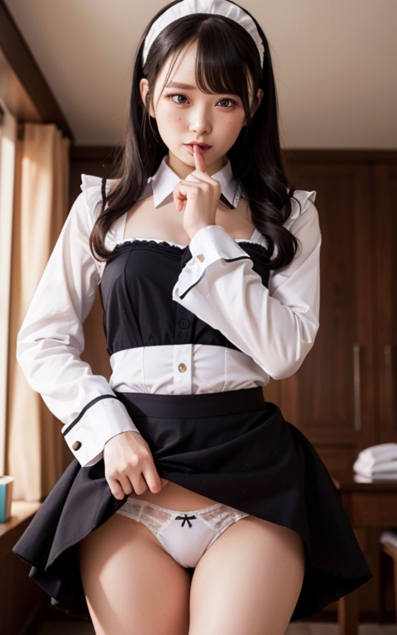 サンプル画像5:今日のパンツ見せてください。メイド編(ガールB) [d_292190]