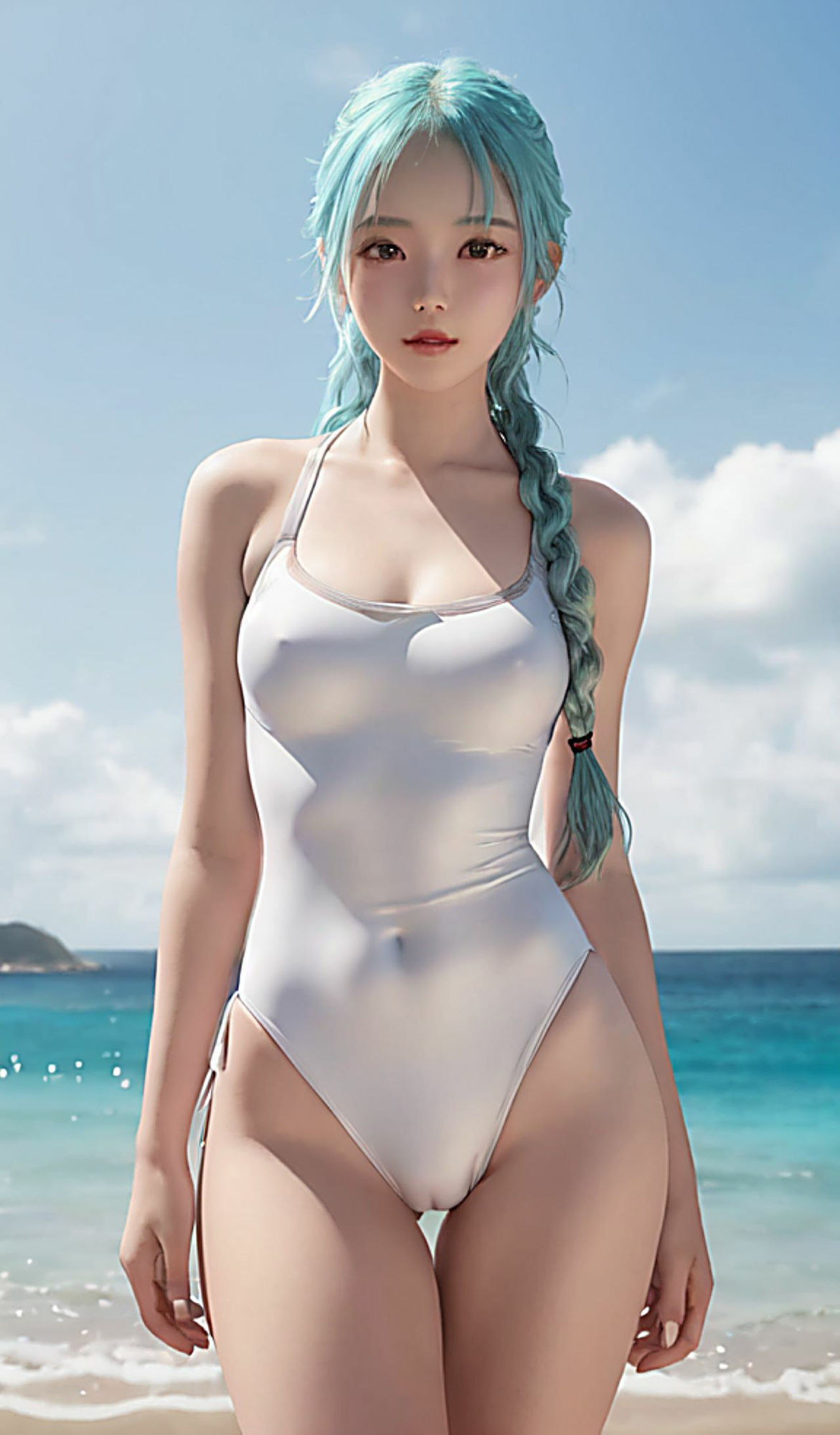 サンプル画像5:AI生成 水着写真集 海だよ！(あらっとAI) [d_292250]