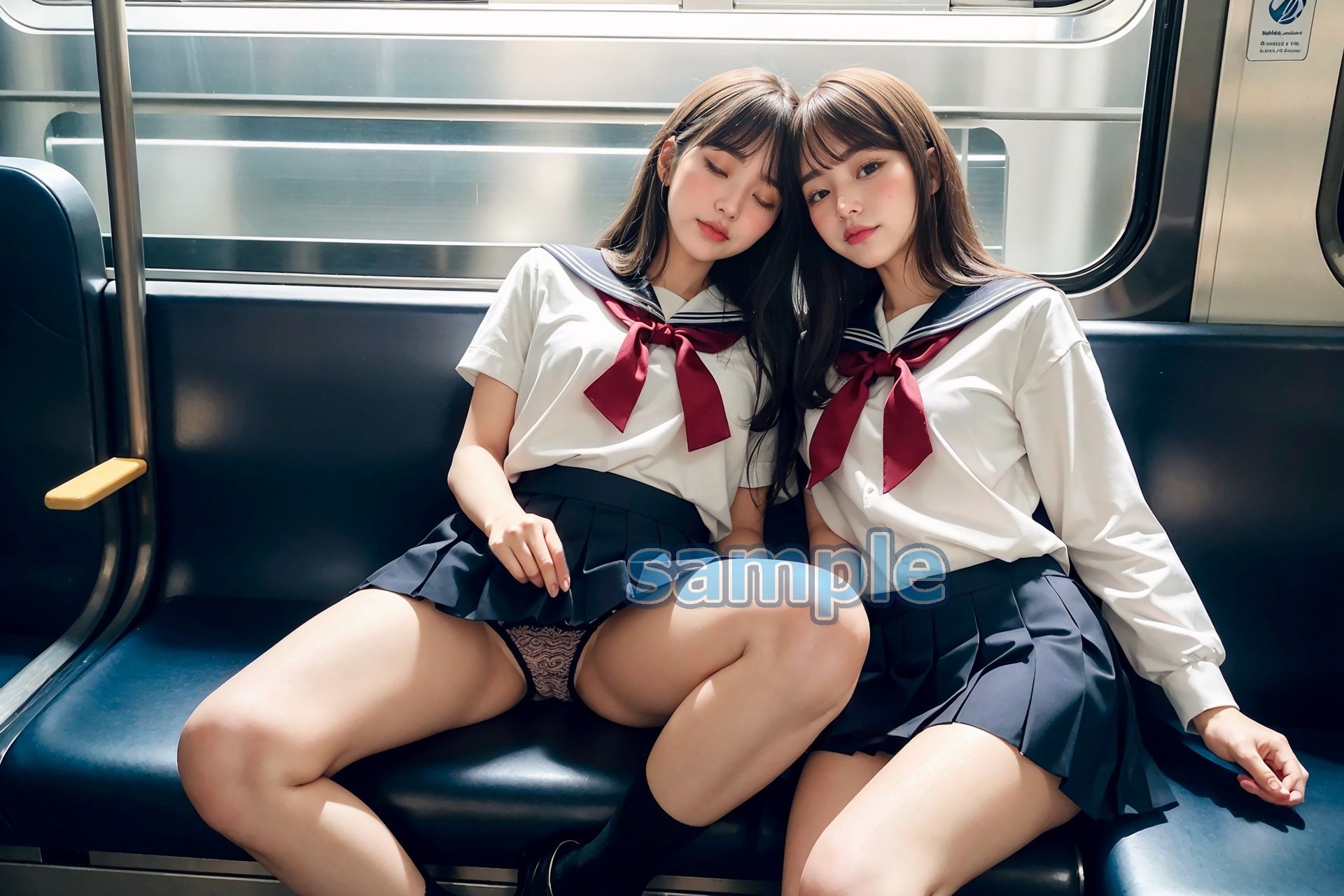 サンプル画像3:電車で制服J〇のパンチラ覗きがバレた(PacificOcean) [d_292359]