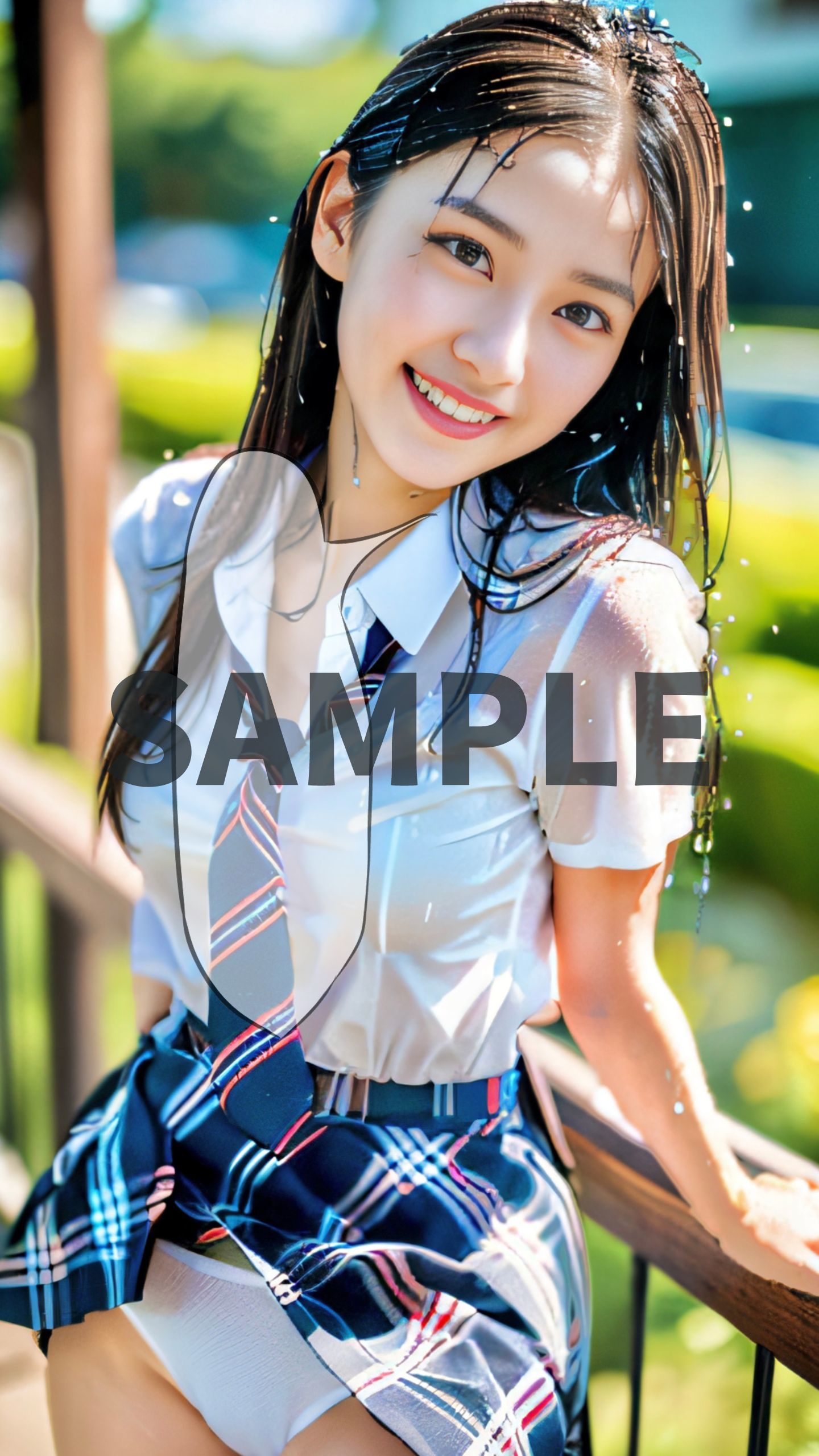 サンプル画像1:【女子校生】濡れたパンツはお好きですか？(AIいろか) [d_292376]