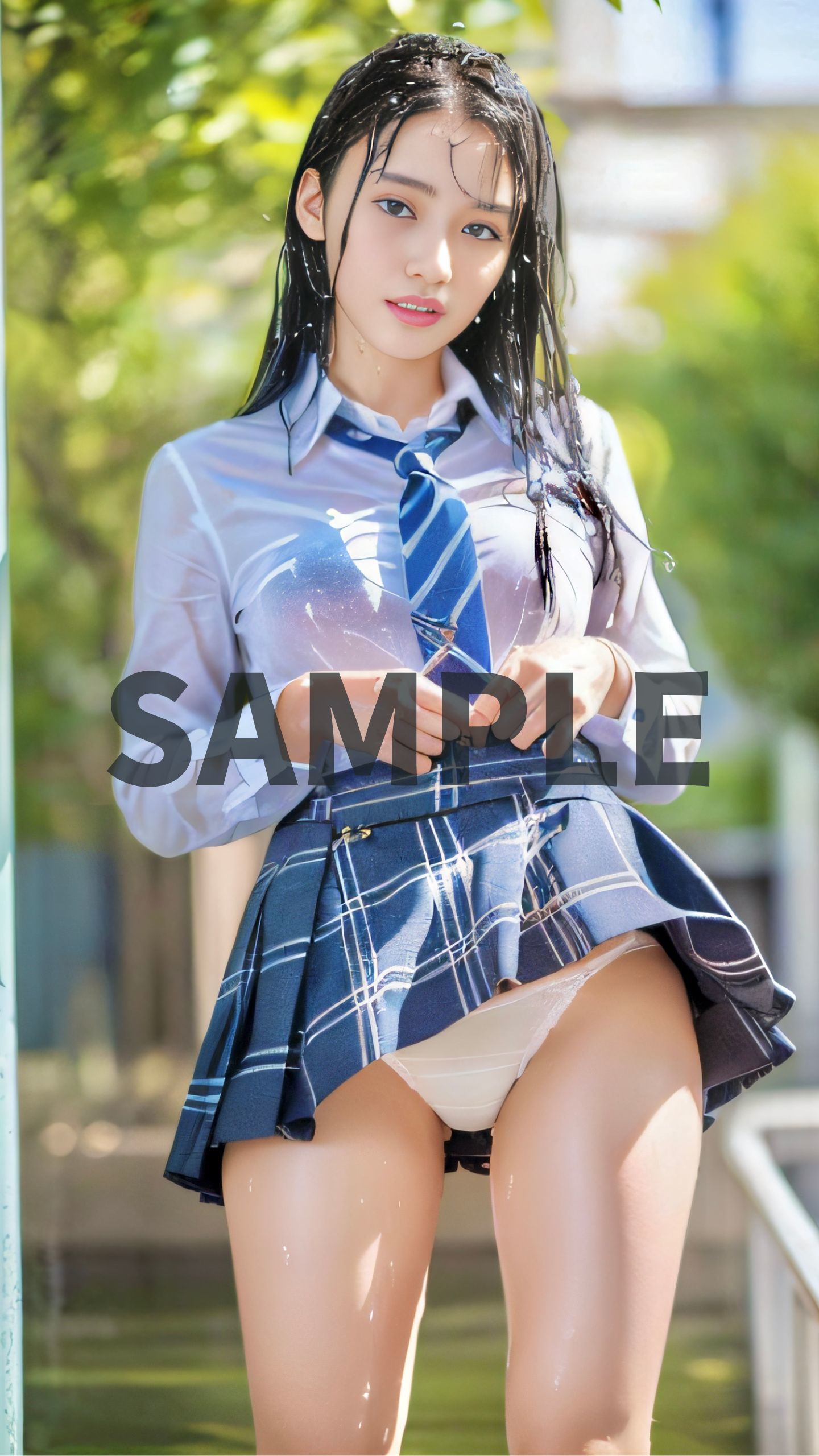 サンプル画像3:【女子校生】濡れたパンツはお好きですか？(AIいろか) [d_292376]