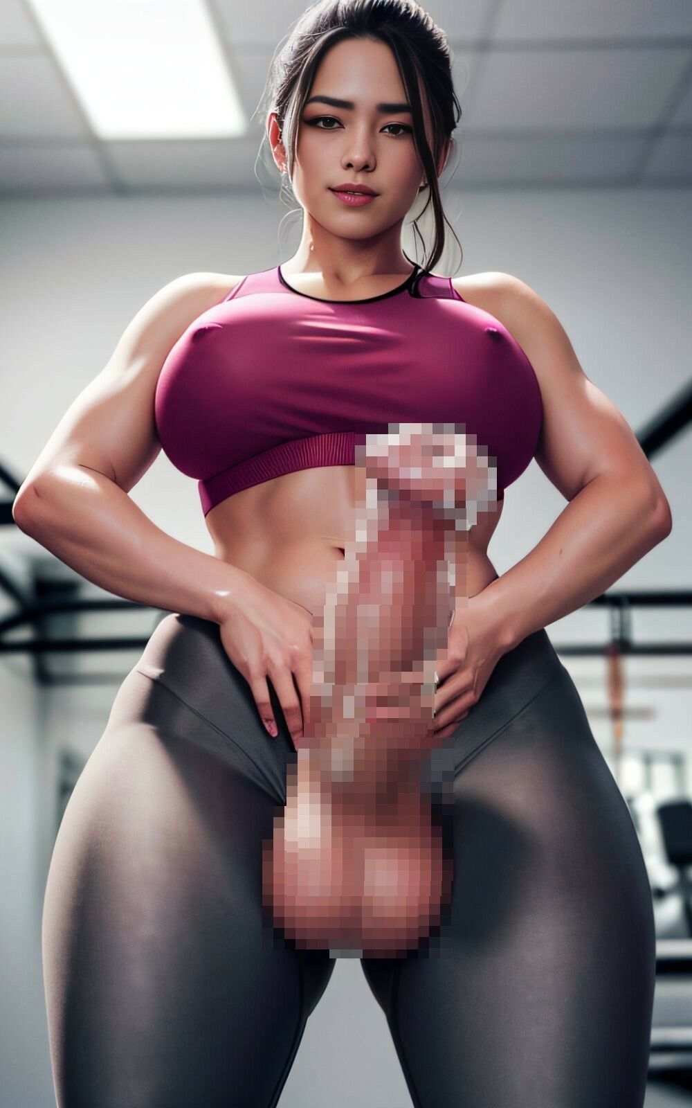 サンプル画像4:巨乳・巨根のふたなり集！！〈AICG集〉(性癖錬成工房) [d_292475]