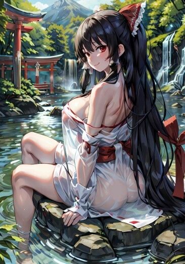 サンプル画像1:みこづくし 夏（低画質・軽量版）(AI絵師316号) [d_292481]