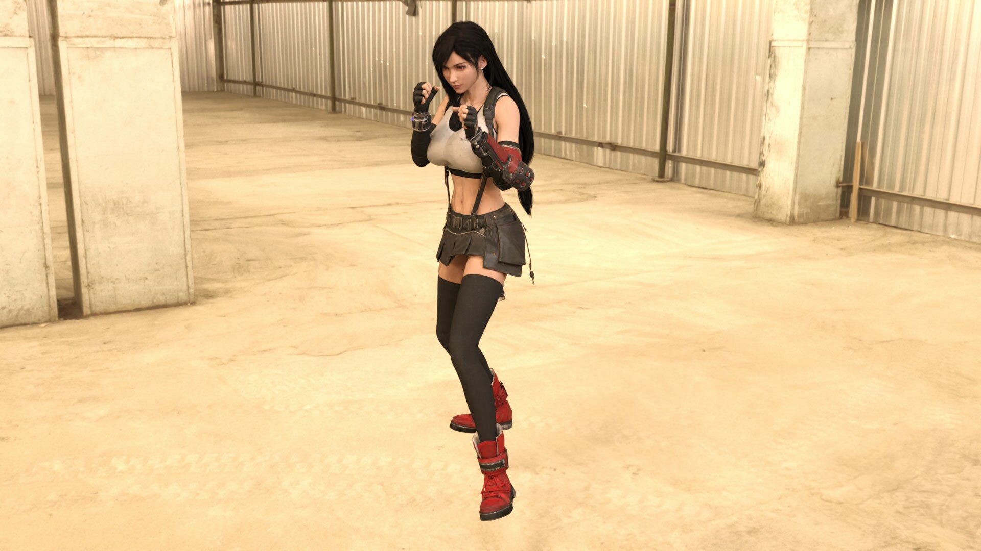 サンプル画像1:どこかで見たようなRPGの格闘女性コスプレ格闘ハイキックパンチラ(Ozone_Layer) [d_292552]