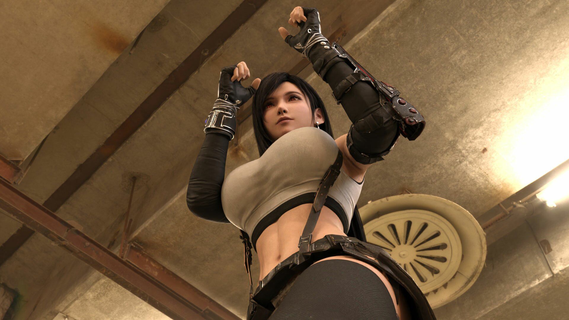 サンプル画像5:どこかで見たようなRPGの格闘女性コスプレ格闘ハイキックパンチラ(Ozone_Layer) [d_292552]