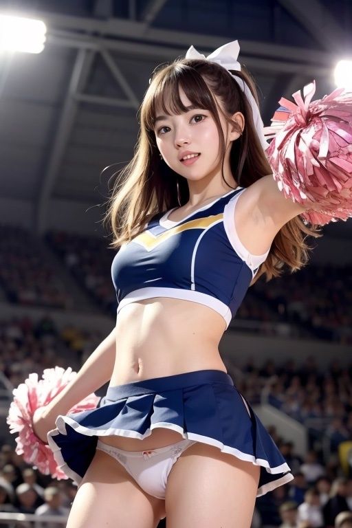 サンプル画像3:今日のパンツ見せてください。チアガール編(ガールB) [d_292593]