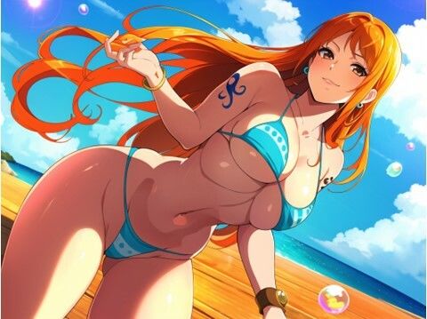 サンプル画像1:泥棒猫ナミのおっぱいグラビア(nrashima) [d_292699]