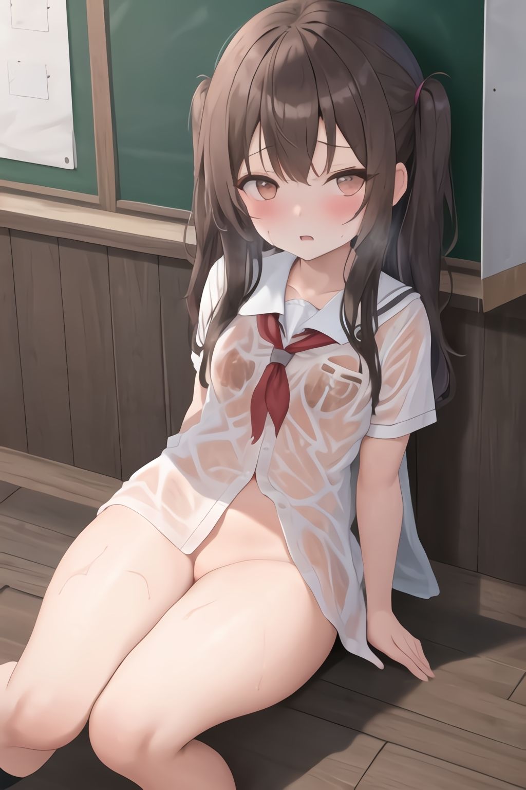 サンプル画像5:学校内での秘め事(デジタルアート工房) [d_292888]