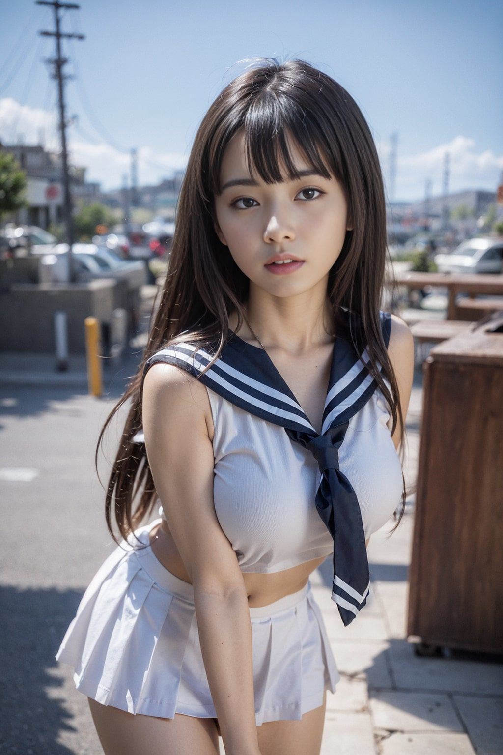 サンプル画像1:AI写真集 清楚白 SHIRO SEISO 制服(Premium Girls) [d_293030]