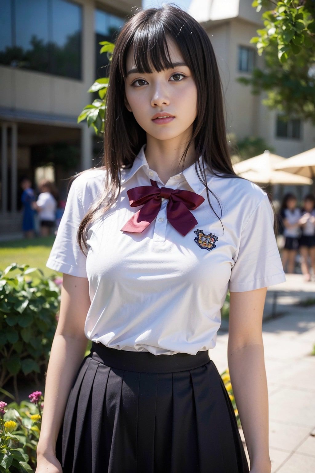 サンプル画像3:AI写真集 清楚白 SHIRO SEISO 制服(Premium Girls) [d_293030]