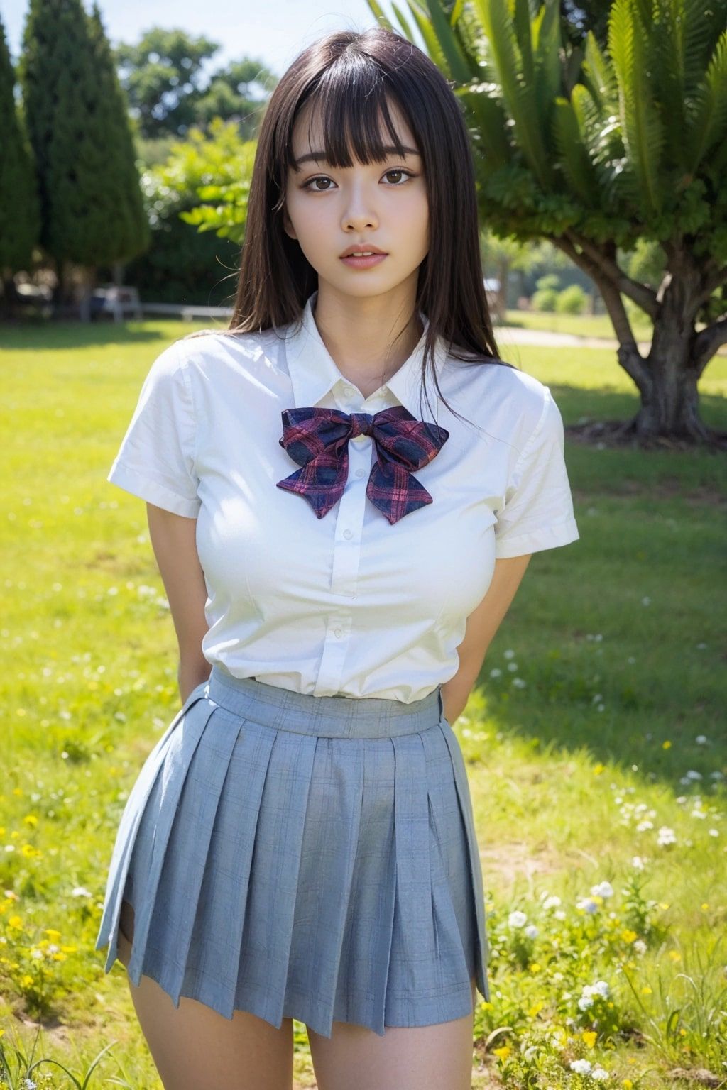 サンプル画像4:AI写真集 清楚白 SHIRO SEISO 制服(Premium Girls) [d_293030]